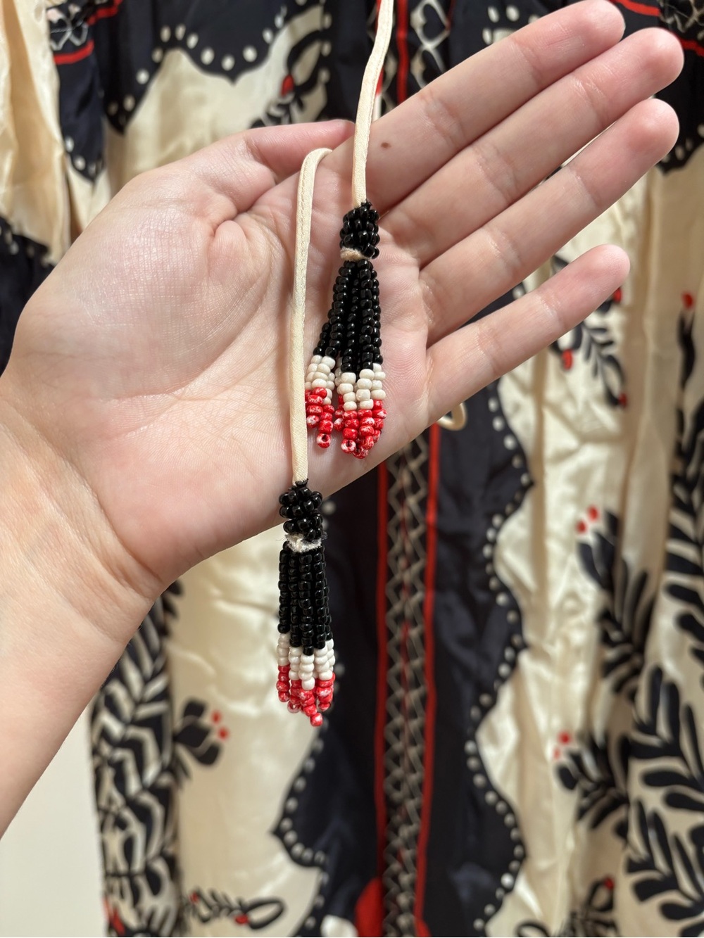 FARM Rio Cream Maxi Dress with Black & Red Embroidery - Picture 2 of 5
